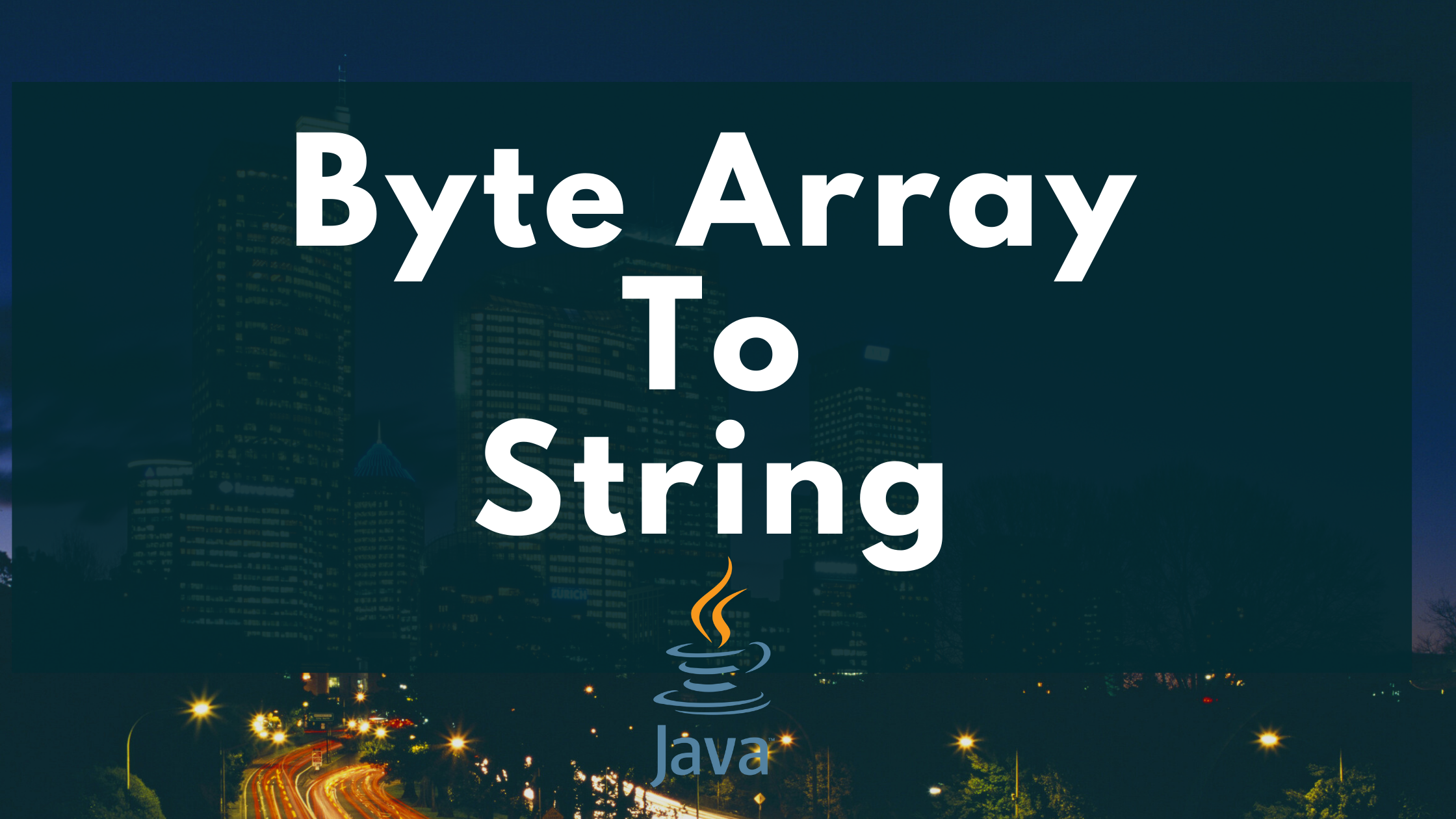 Byte Array to String in Java